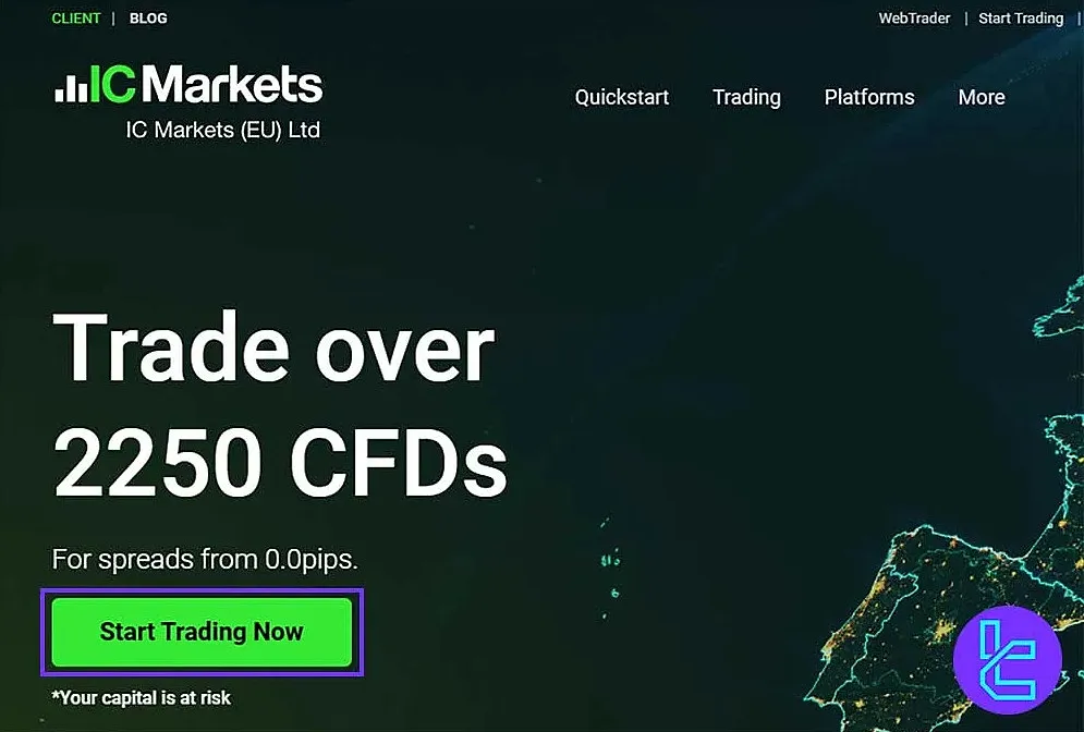 Start trading on IC Markets EU