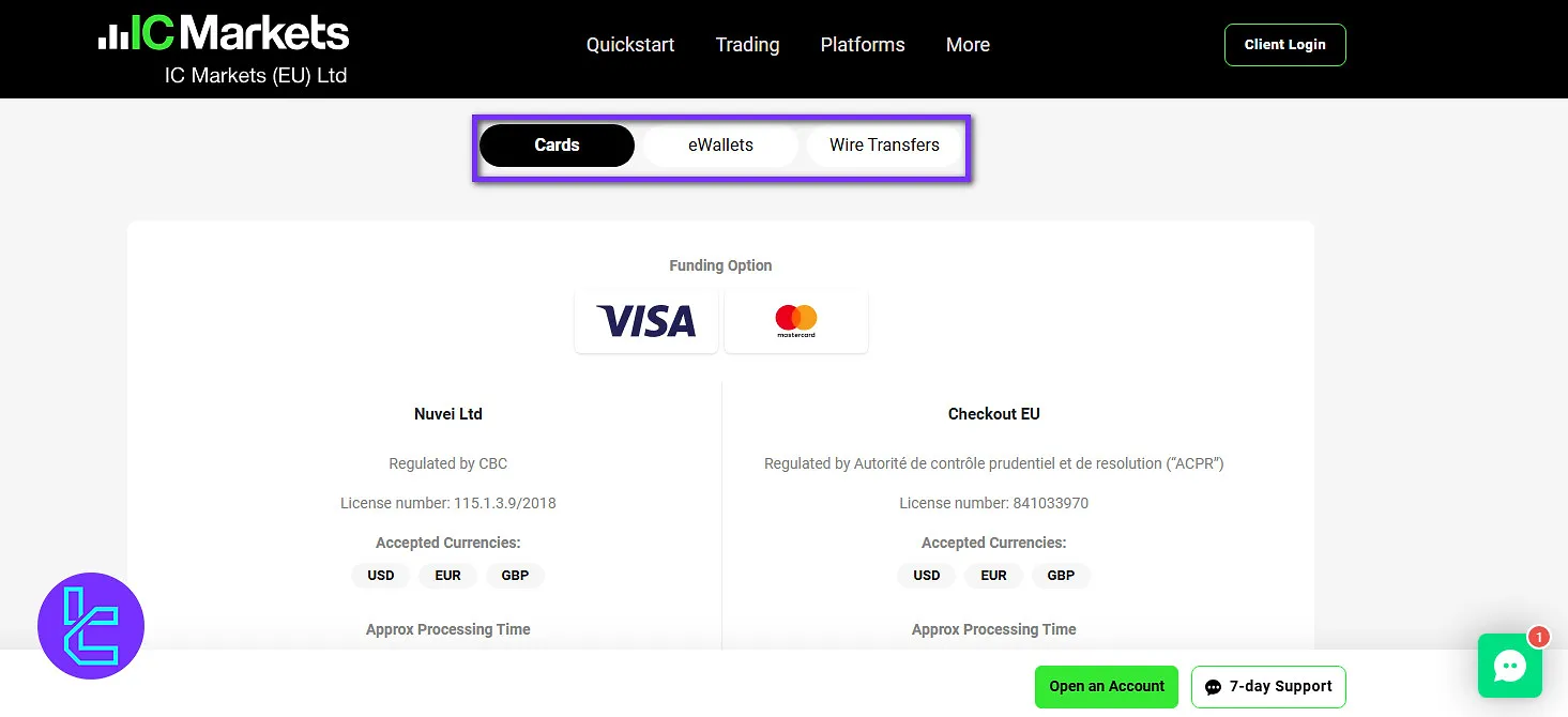 IC Markets EU deposit