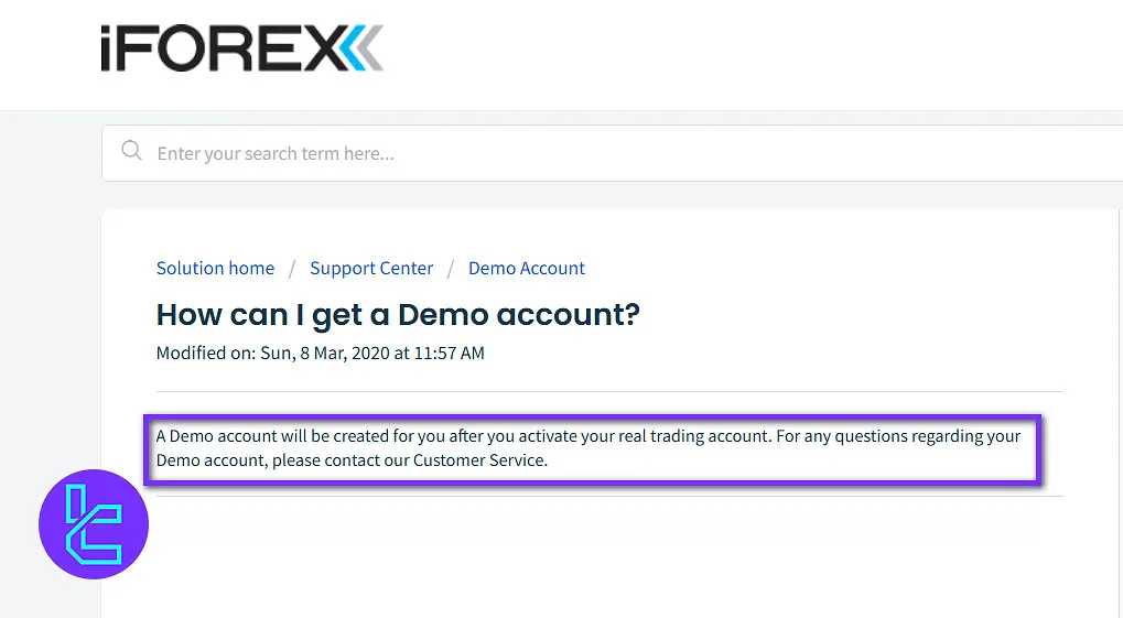 iFOREX demo account