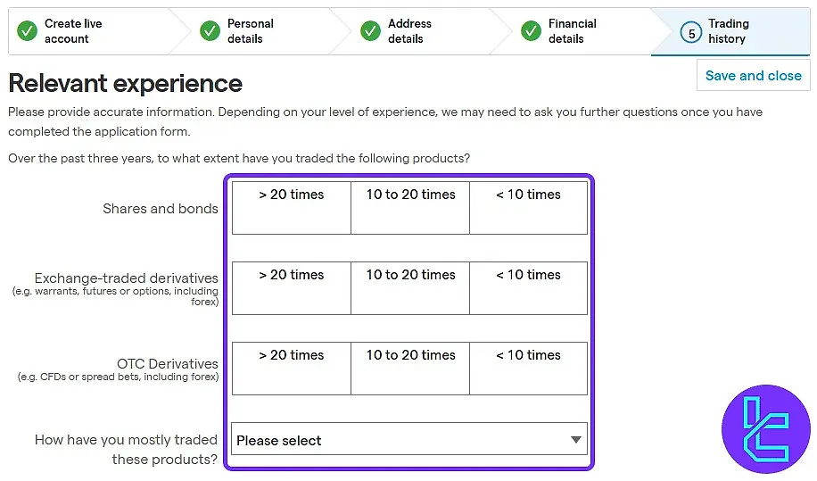 IG Broker trading background