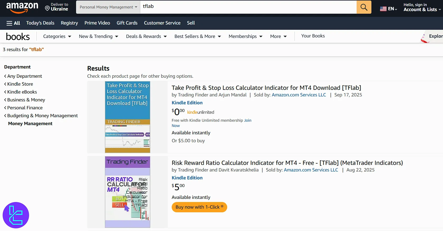 TradingFinder on Amazon
