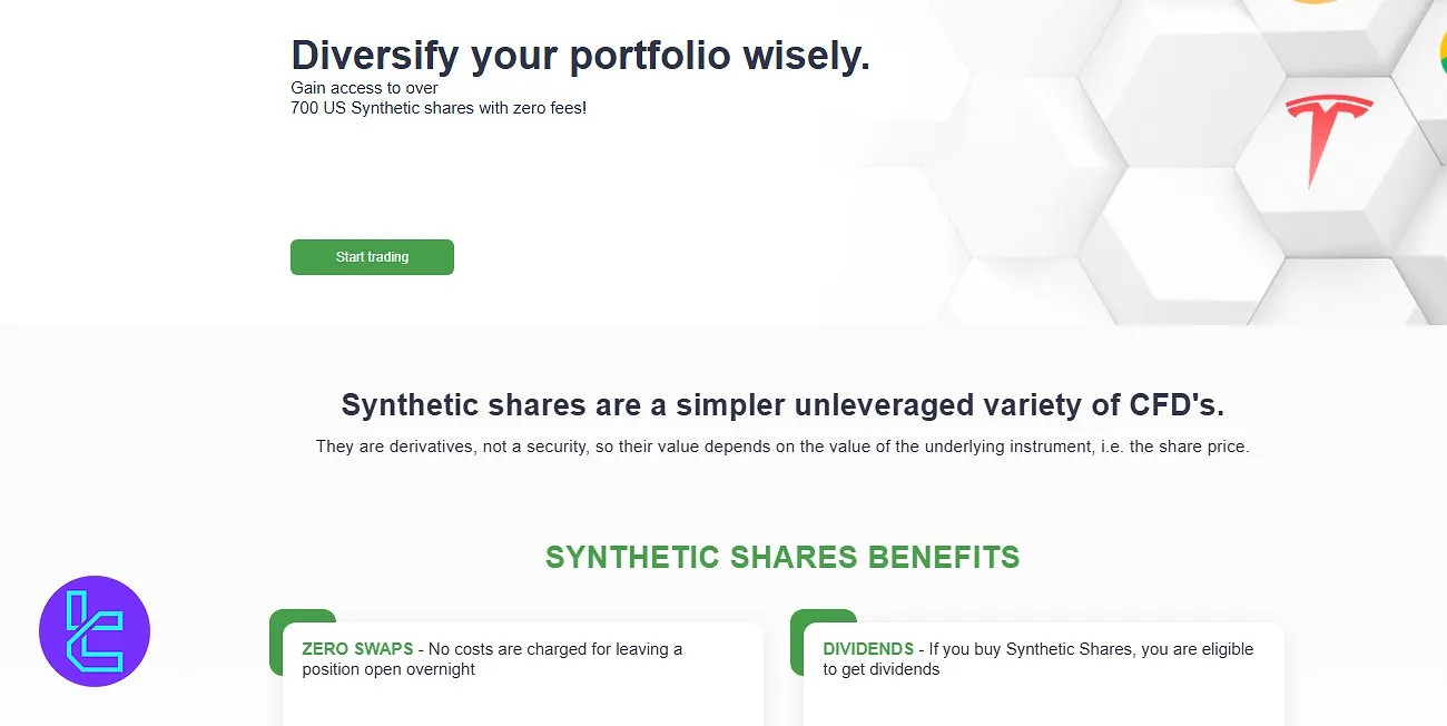 InstaForex EU synthetic shares