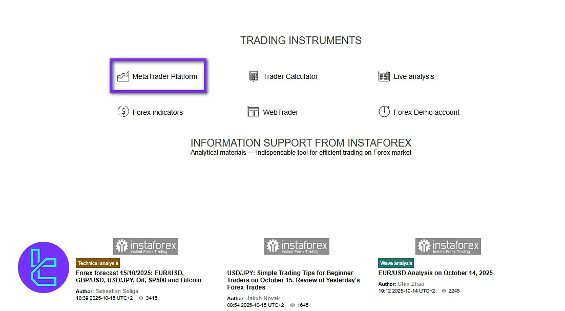 InstaForex EU platforms
