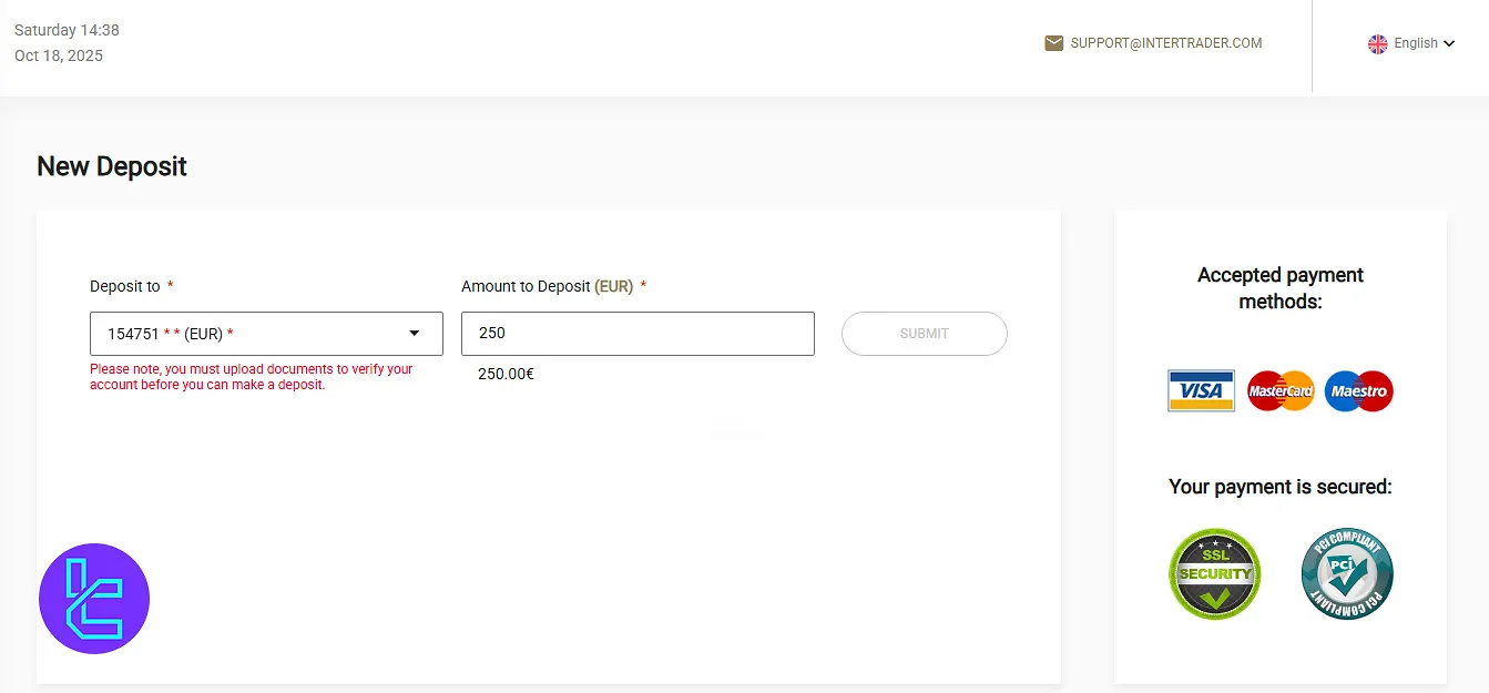 Intertrader deposit