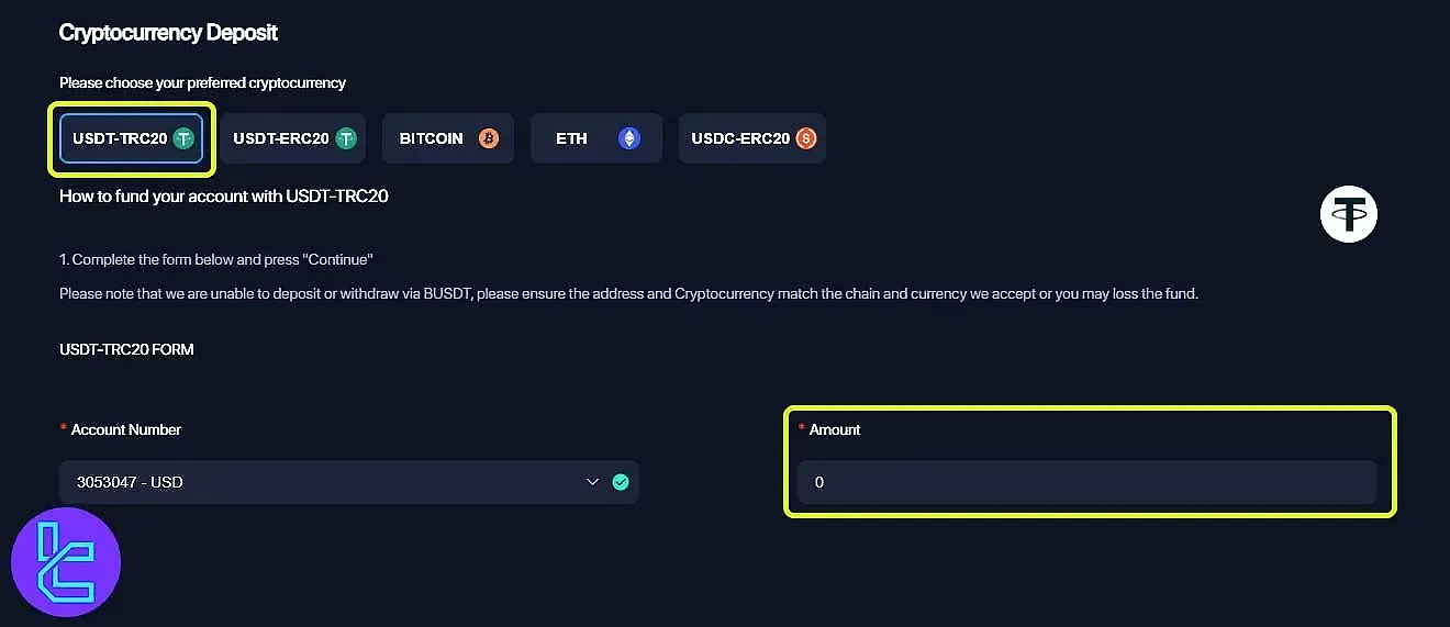 واریز تتر به حساب مونتا مارکتس