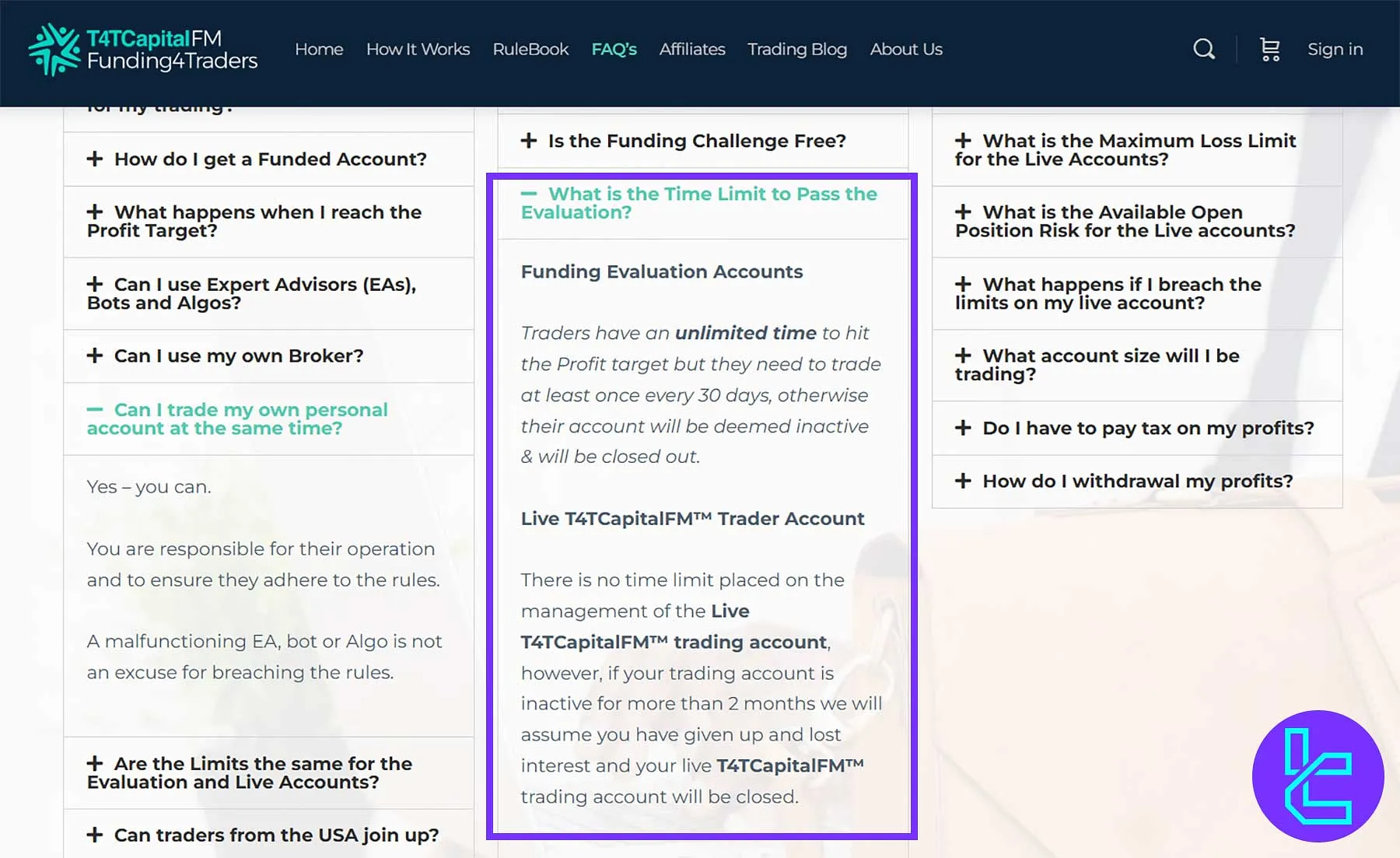 T4TCapitalFM Challenge Time Limit