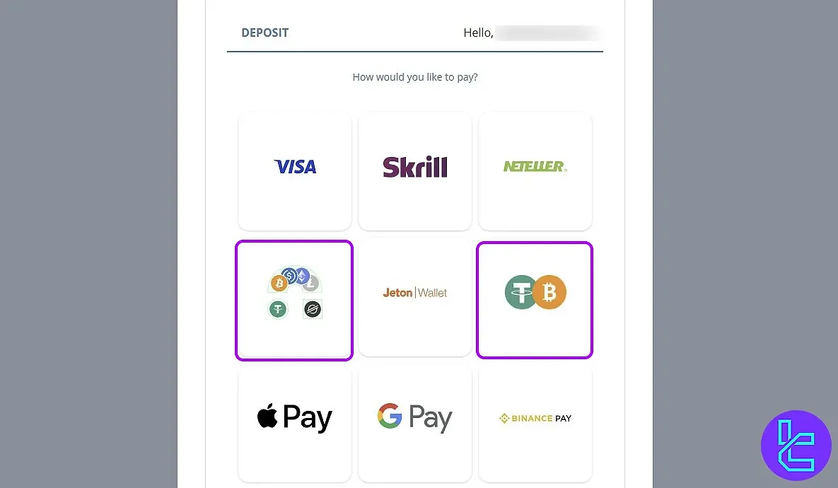 ICM.com TRC20 deposit