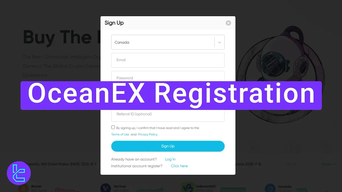 OceanEX Registration 2025 [Signup and Verify Your Email in 3 Steps]