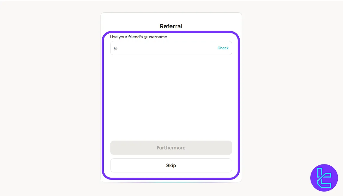 Reku signup setting username