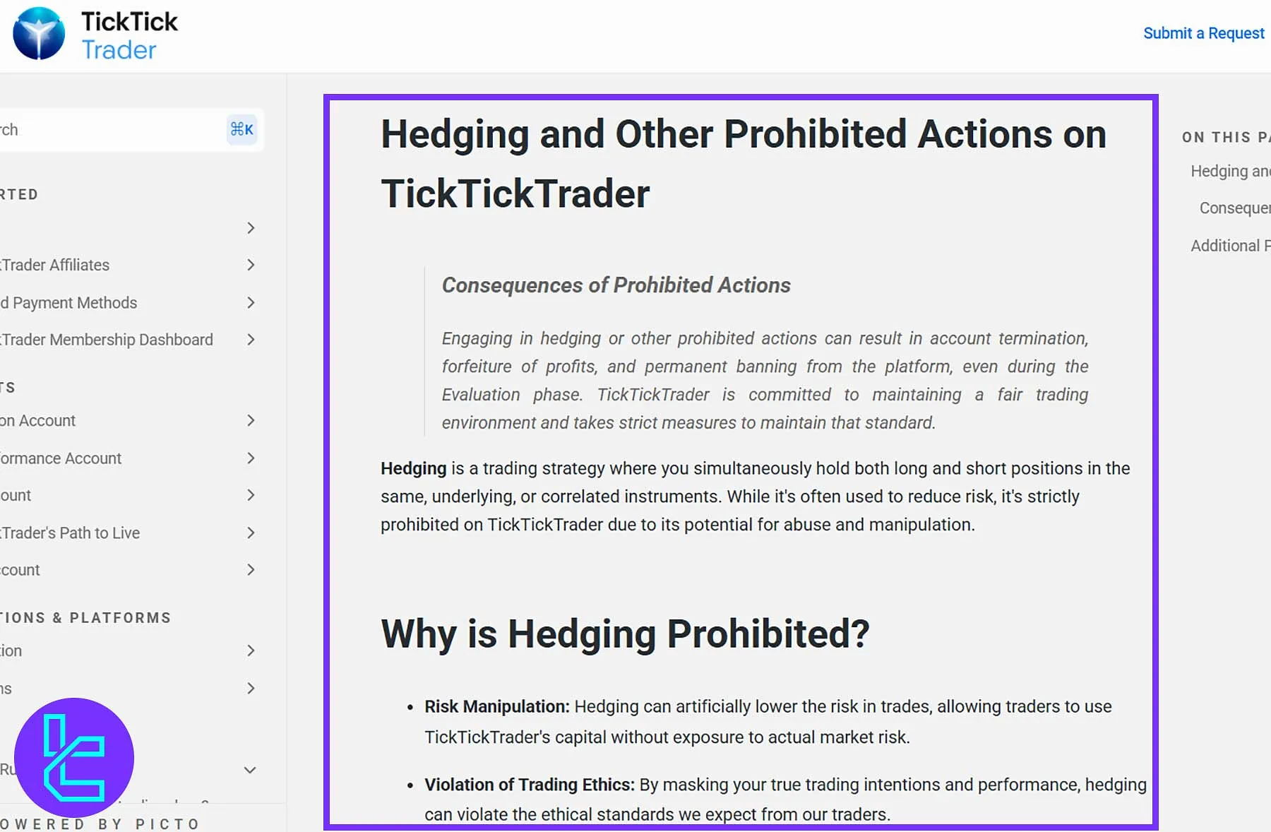 TickTickTrader Hedging Politikası