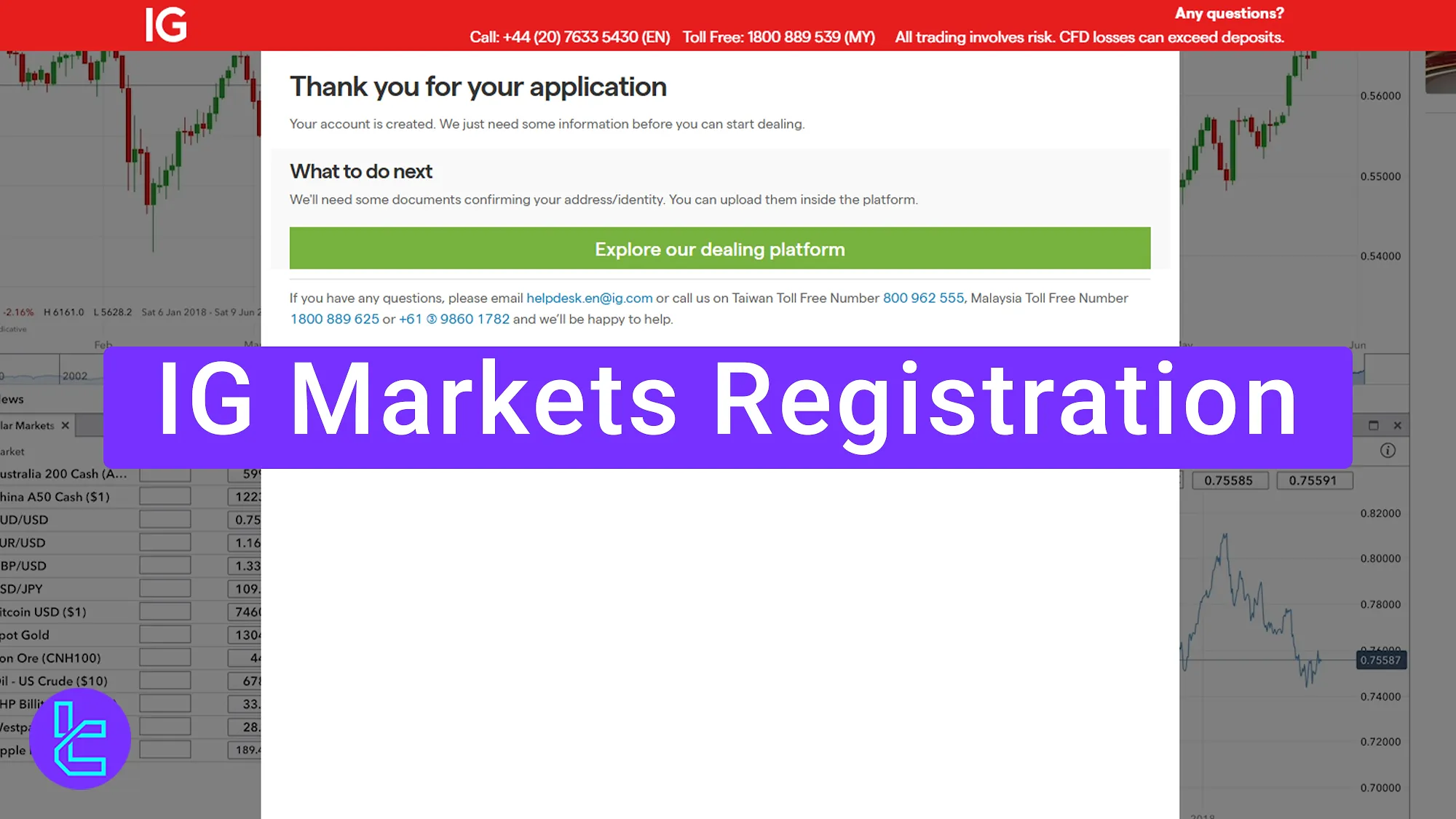IG Markets registration tutorial
