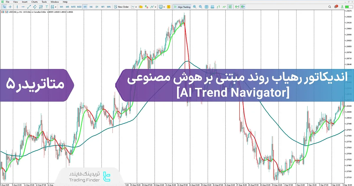 دانلود اندیکاتور رهیاب روند مبتنی بر هوش مصنوعی (AI Trend Navigator) در متاتریدر 5
