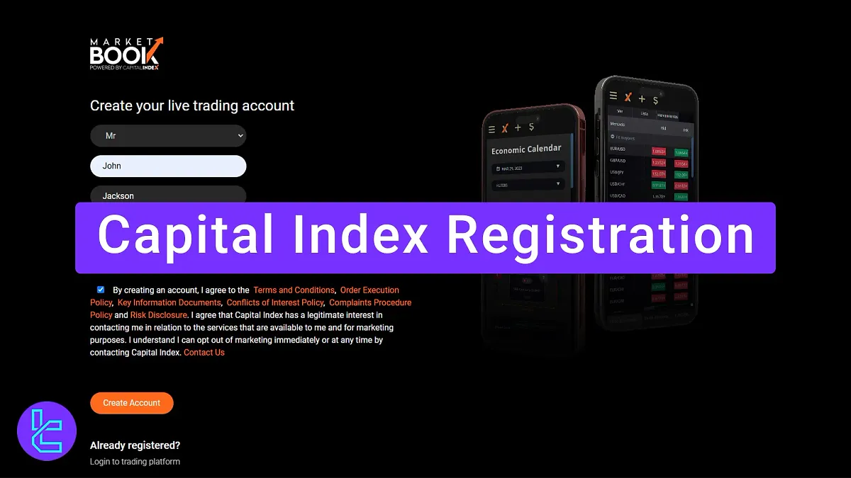 Capital Index Registration - Mobile, Email, and Date of birth [9 steps] 2025