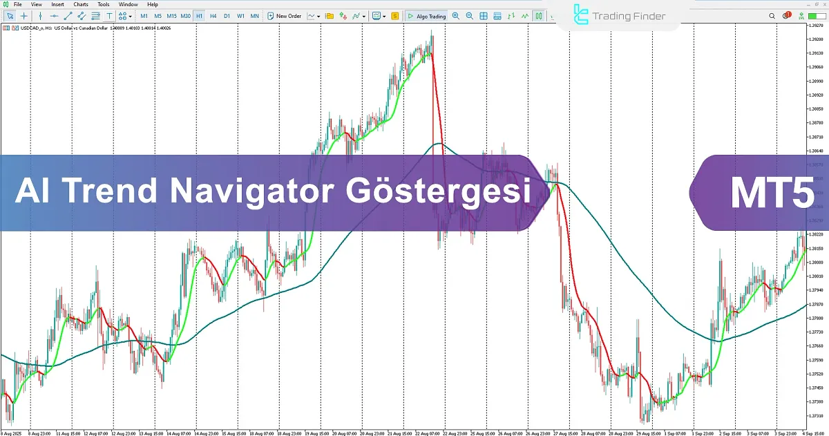 AI Trend Navigator Göstergesi MetaTrader 5 için İndirme - [TradingFinder]