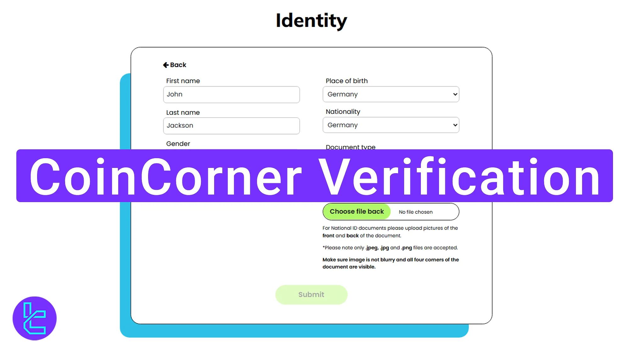 Step-by-step CoinCorner KYC process