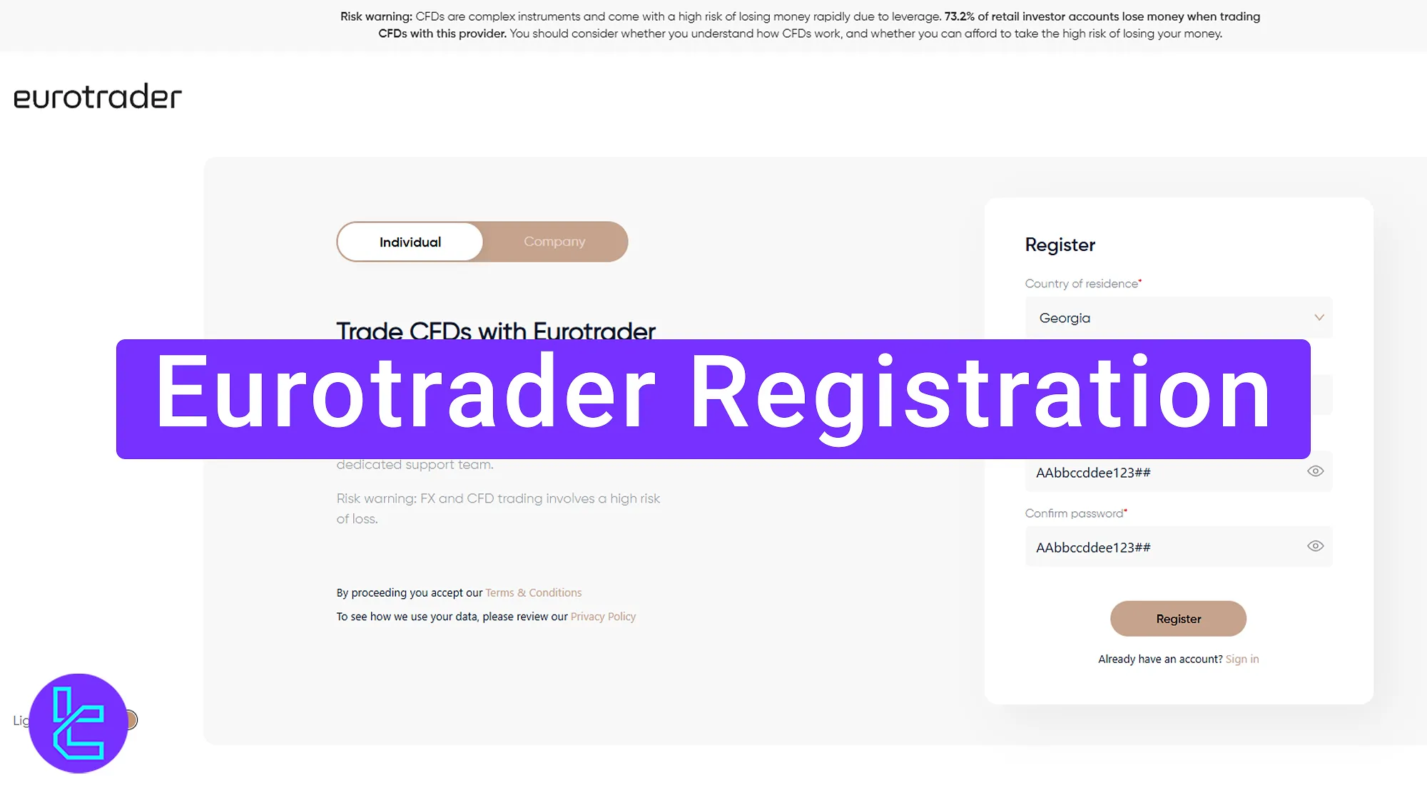 Eurotrader Registration - Phone, Email, and Date of birth [9 Steps] 2025