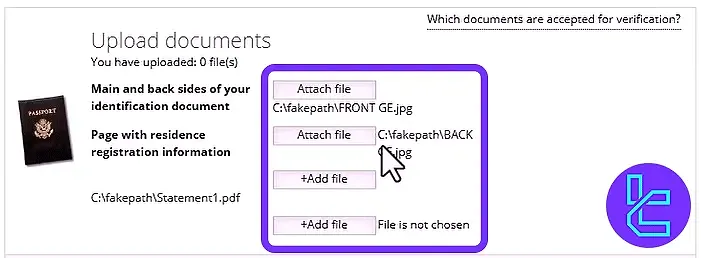 FreshForex document upload page