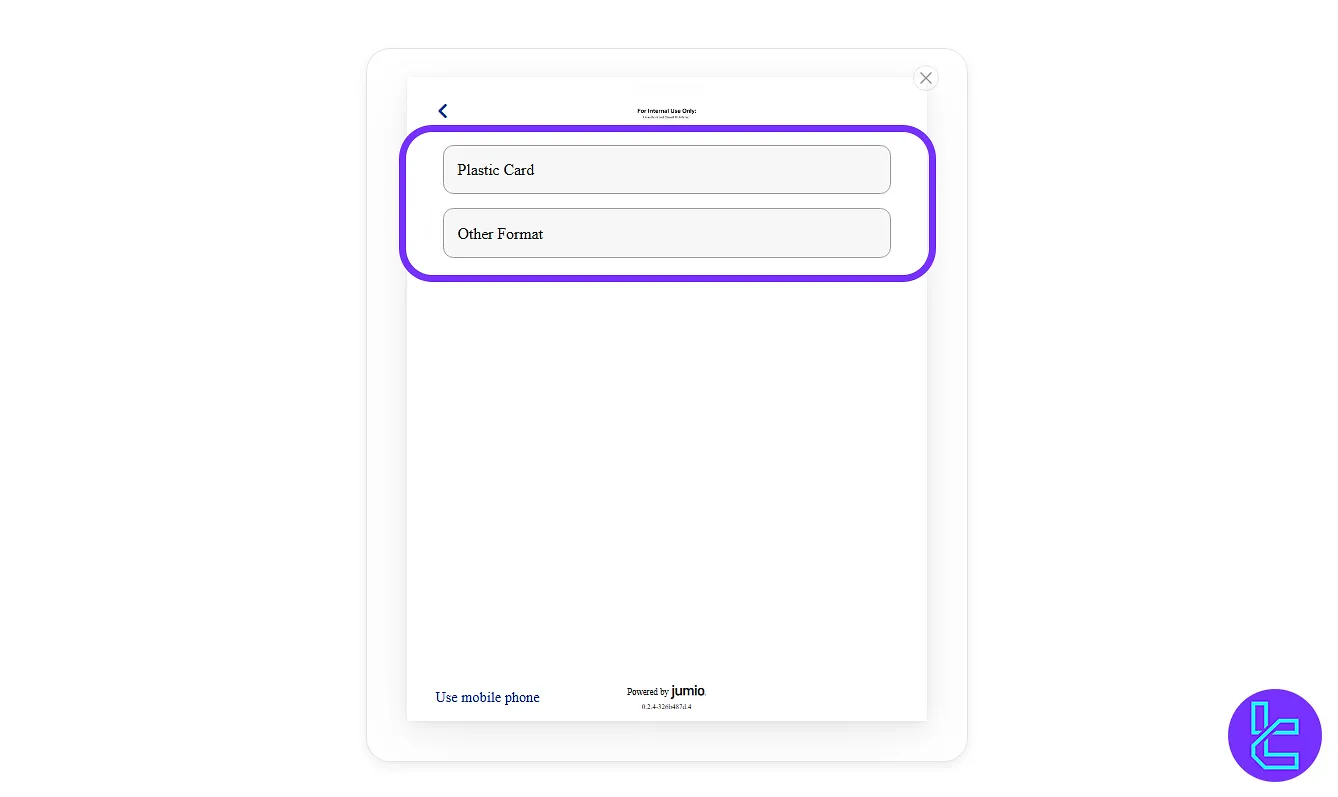 Submit ID format on PHEMEX authentication