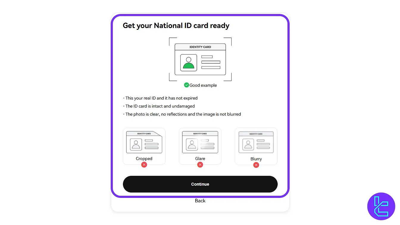Upload ID photo for PHEMEX POI