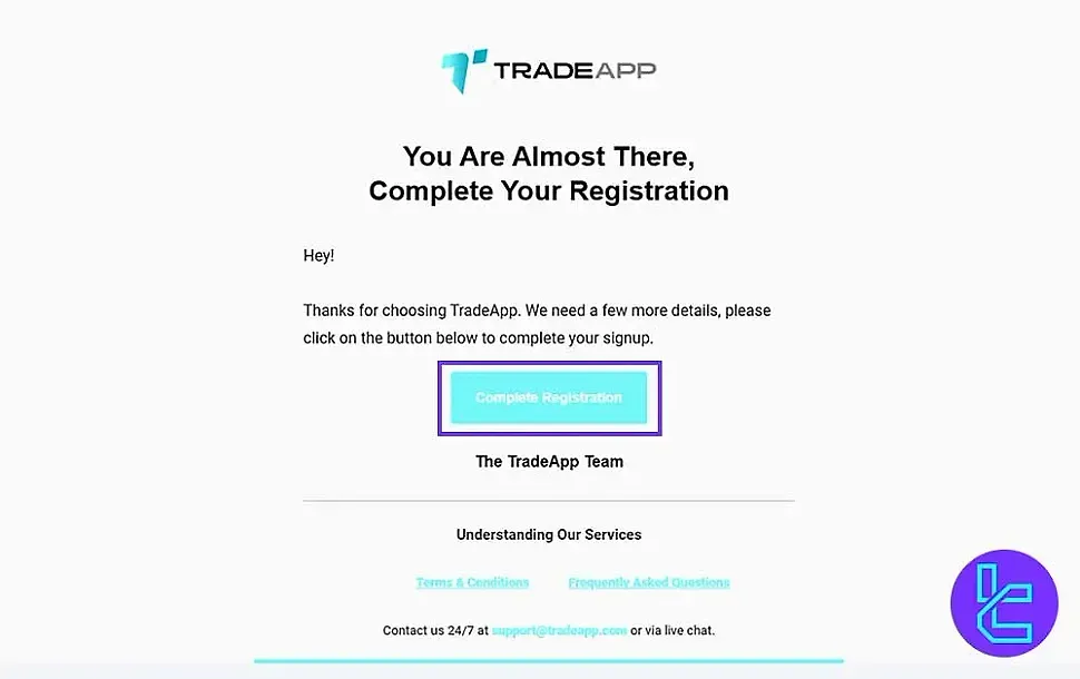 TradeApp Kayıt Adımları