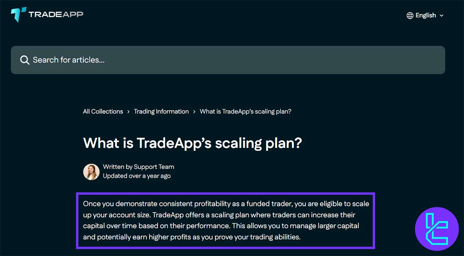 TradeApp Ölçeklendirme Programı