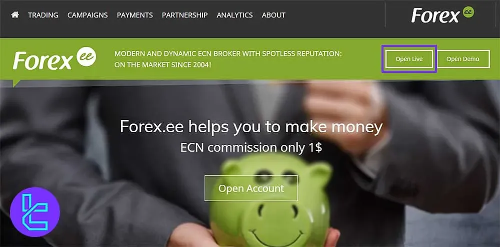 Start Registering at Forex.ee