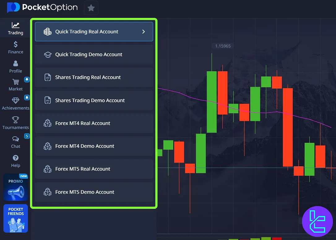 Pocket Option accounts