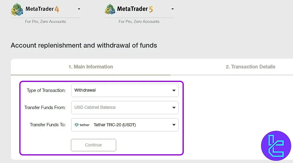 NordFX TRC20 Withdrawal