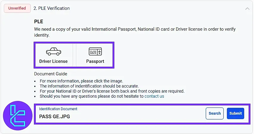 Land Prime Identity Upload