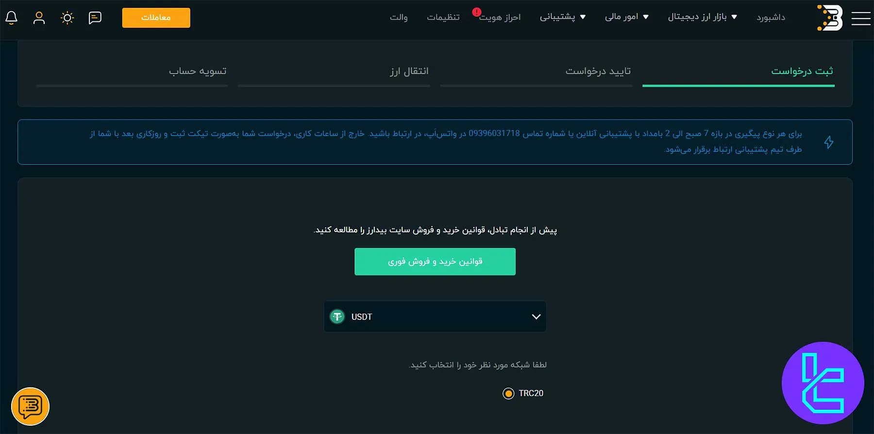 وضعیت خرید یا فروش در بیدارز
