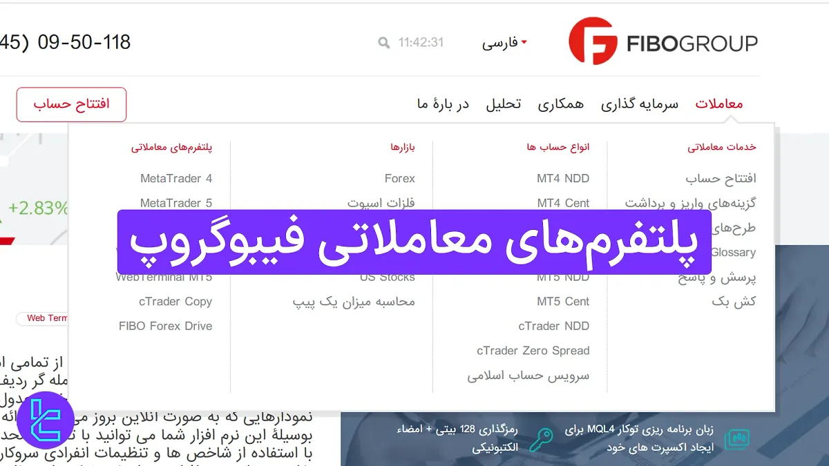 پلتفرم‌های معاملاتی فیبوگروپ 1404 [متاتریدر 4، متاتریدر 5، سی تریدر]