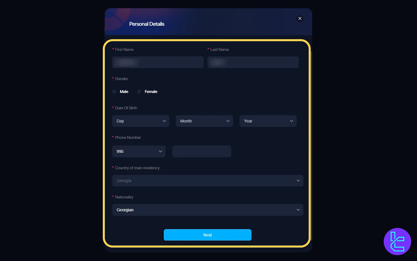 Moneta Markets Broker authentication form
