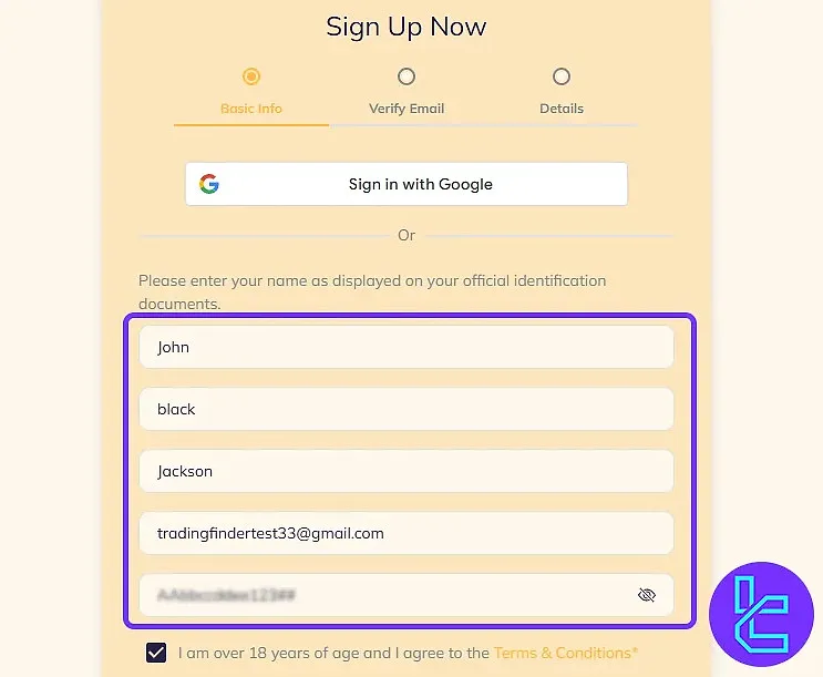 KOT4X registration form