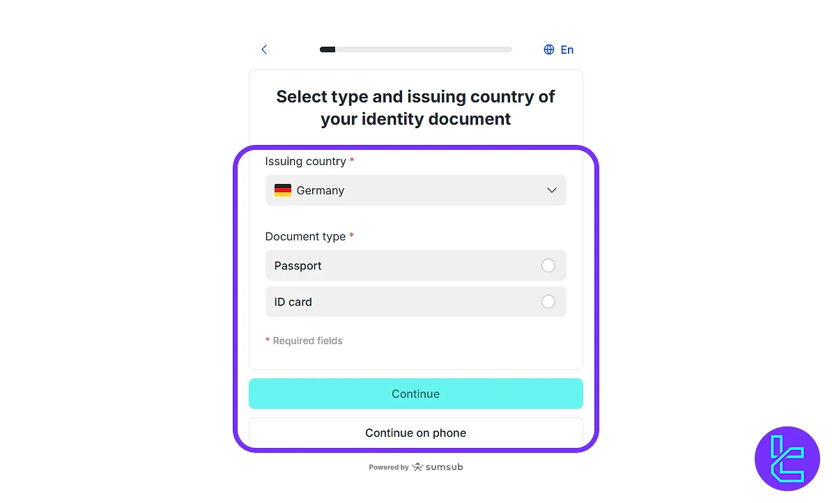 DigiFinex POI ID Document Submission