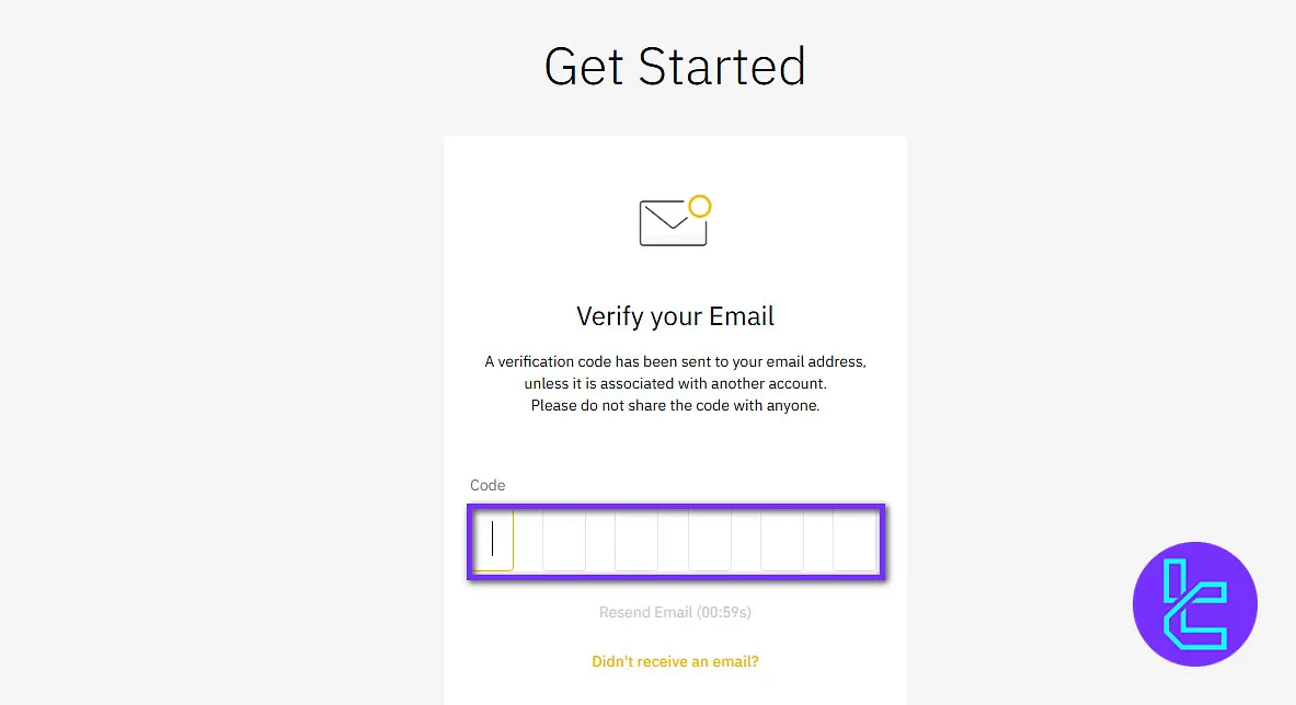 Binance.US email verification