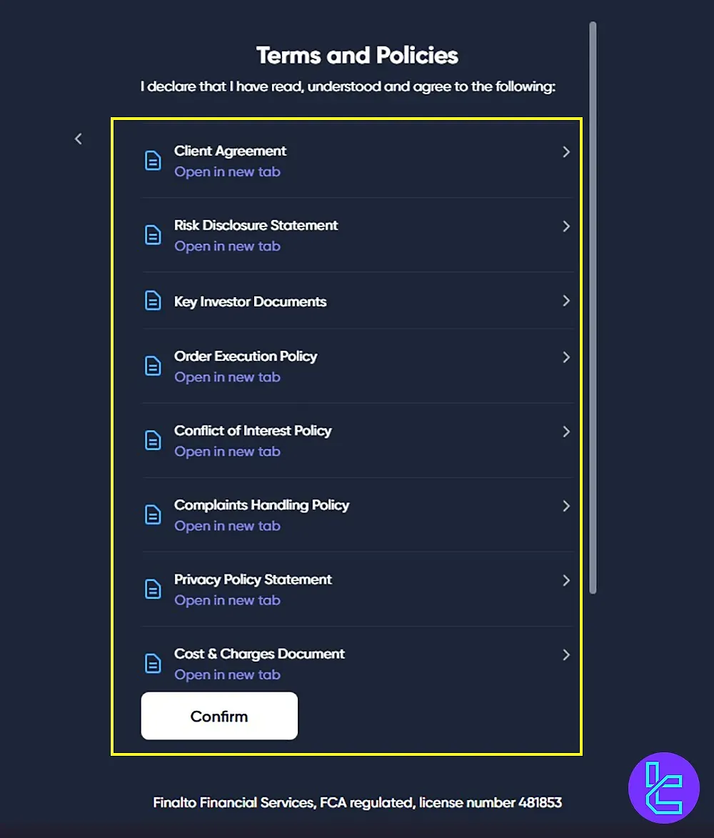 Markets.com legal agreements acceptance