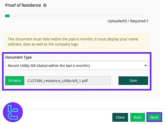MarketsVox Proof of Address Upload