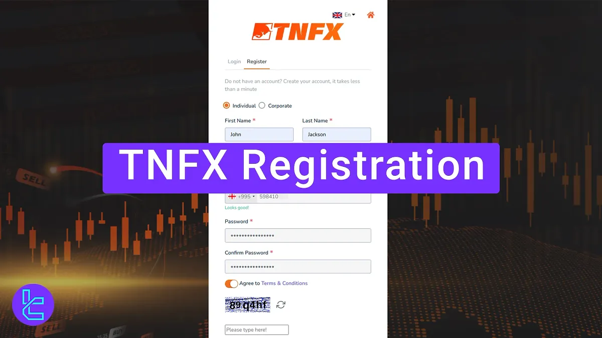TNFX Registration - Sign up Individual or Corporate Account [4 Steps] 2025