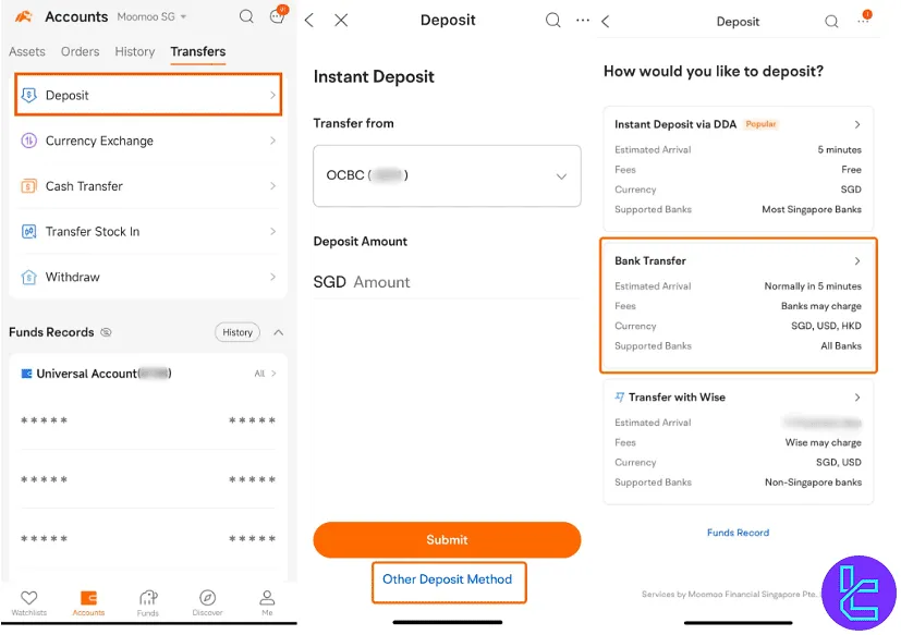 Moomoo Broker Deposit Options