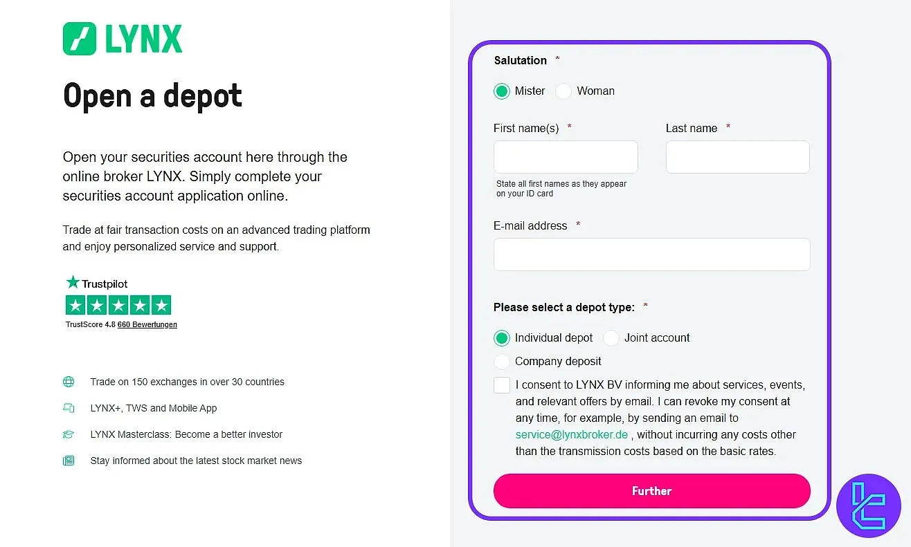LYNX Personal Details Form