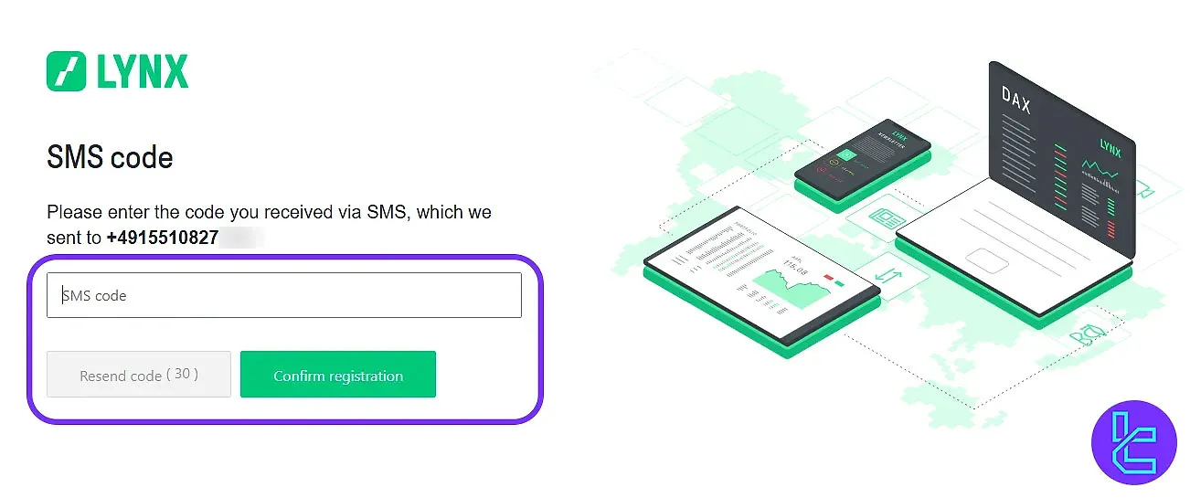 LYNX Account Confirmation Page