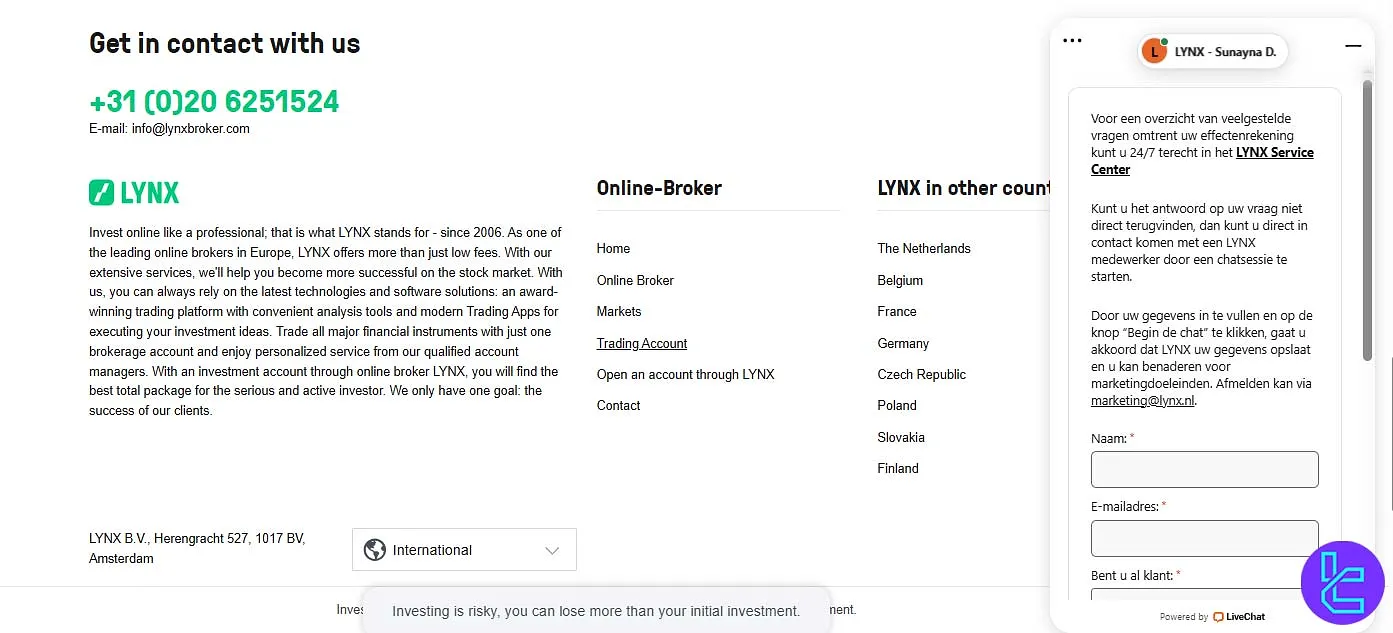 LYNX Customer Support