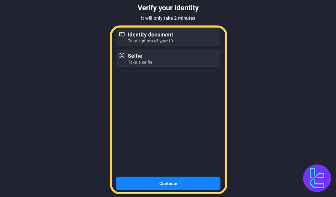 KCEX Exchange KYC ID photo capture