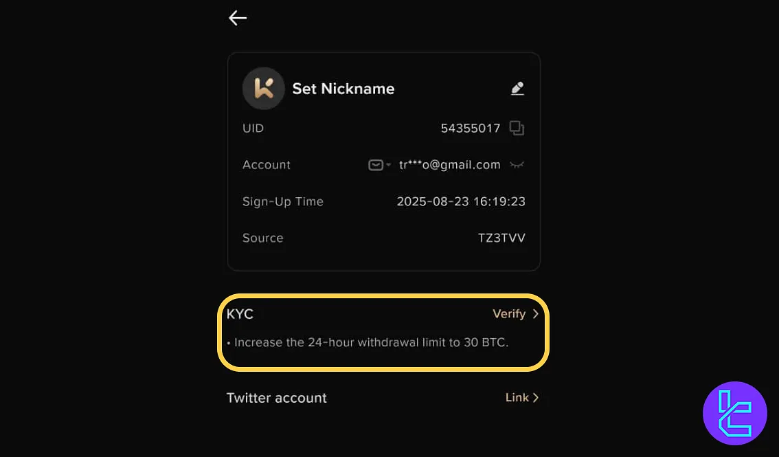 KCEX authentication page