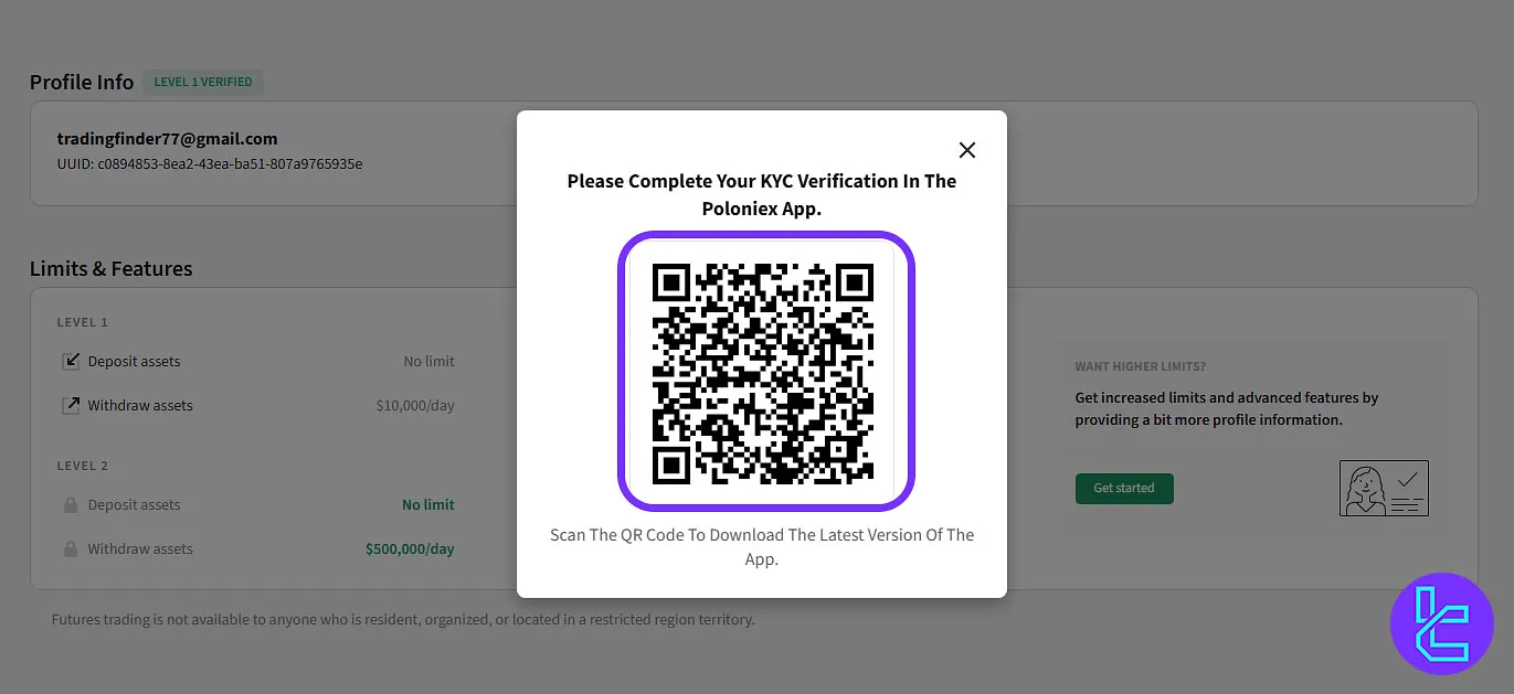 Poloniex POI mobile app
