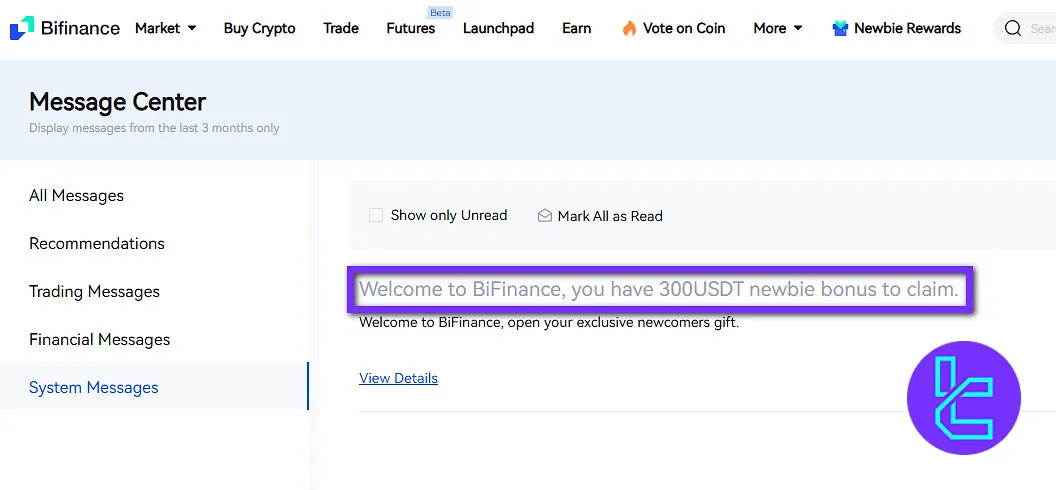 BiFinance newbie bonus