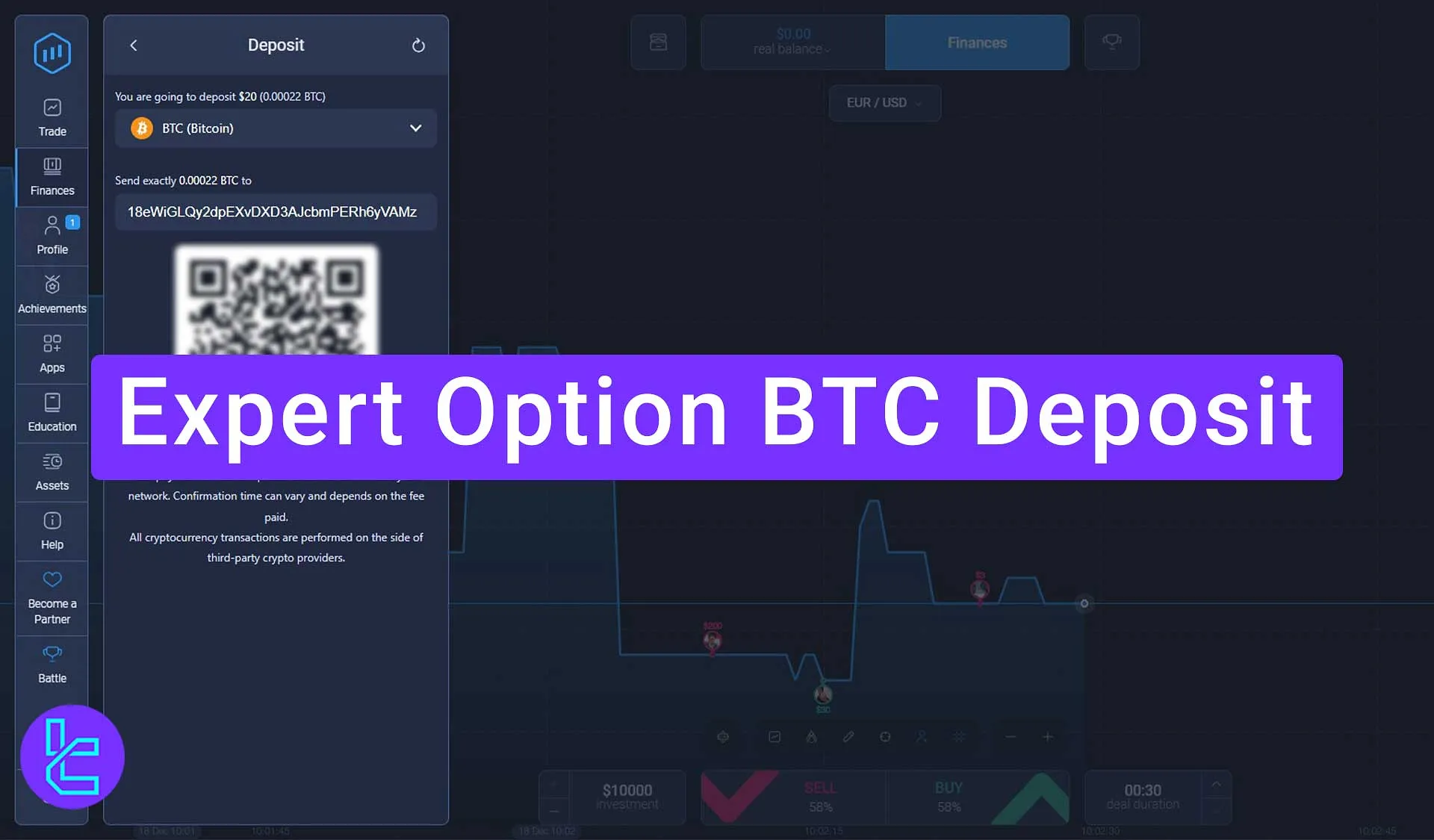 BTC Expert Option Deposit - Funding with [QR code] in 3 steps 2025