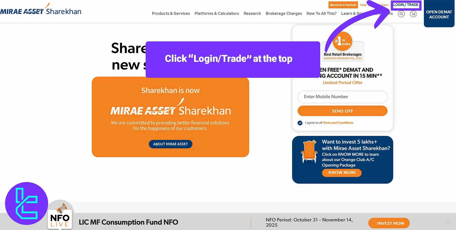 Mirae Asset Sharekhan Registration