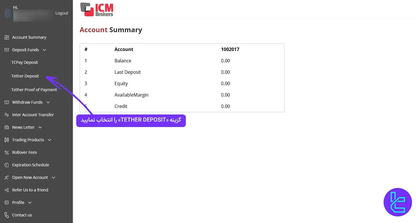 پنل کاربری ICM Brokers