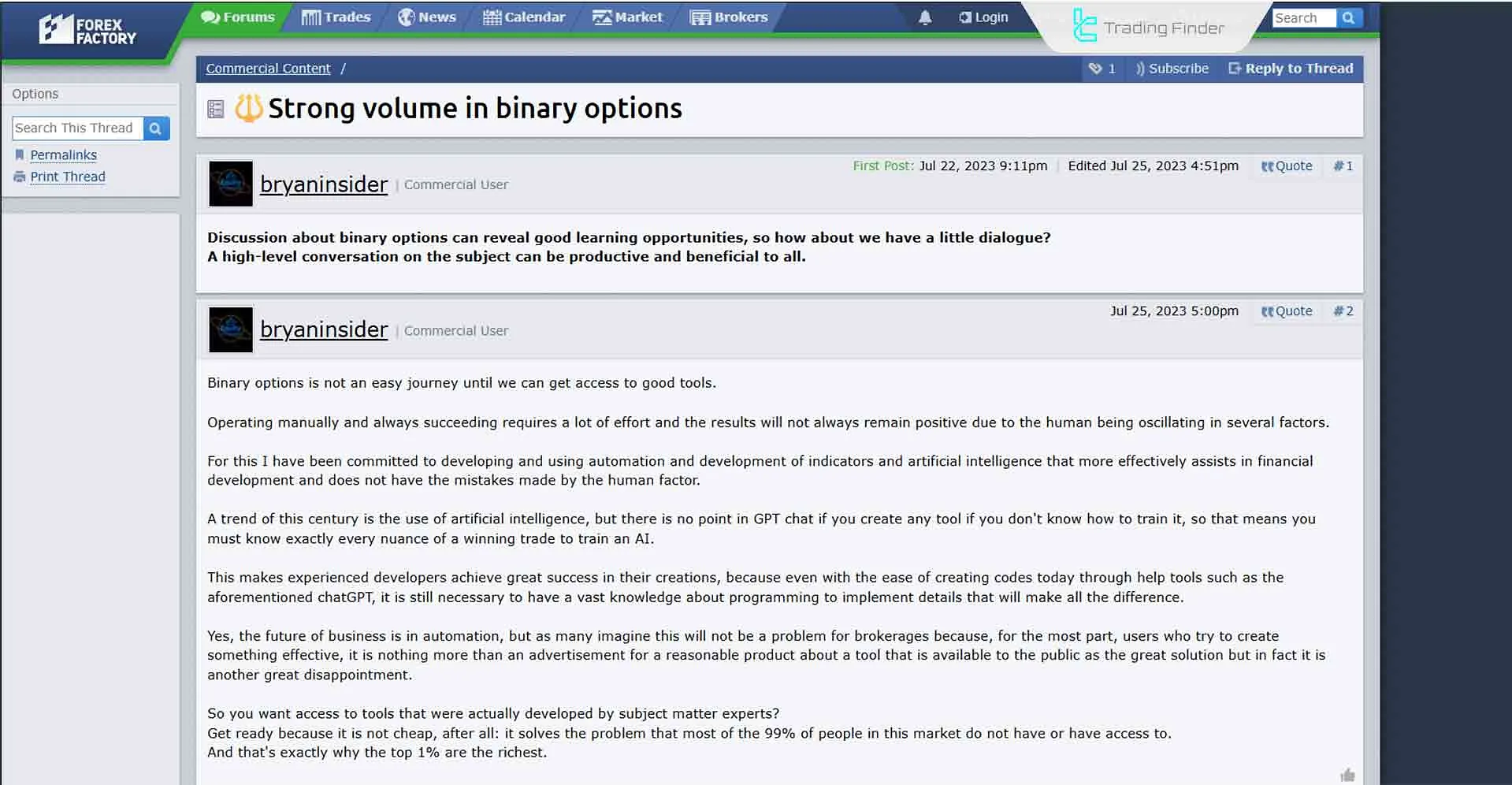 Reviewing a Tutorial Article on Binary Trading Volume